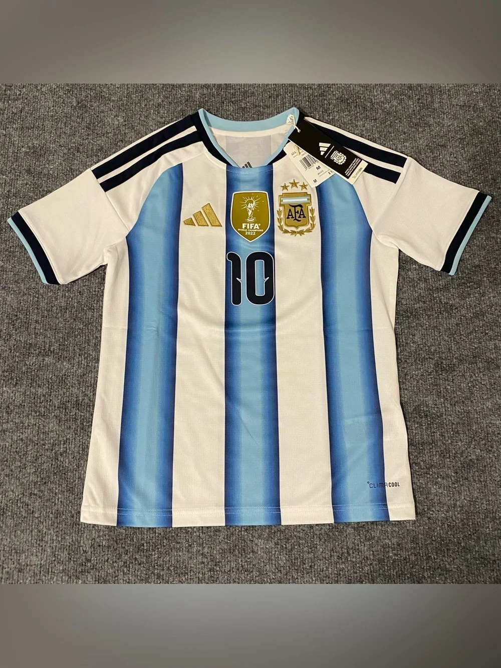 Adidas Lionel Messi 10 Argentina Home 2026 Youth Medium 11-12 KA81154 Jersey NWT